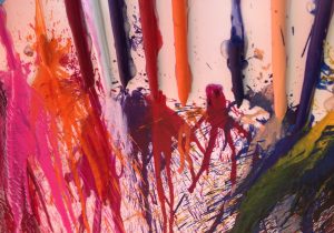 Melted Crayon up close