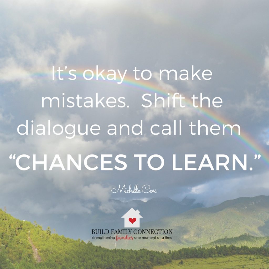 Sometimes we mess up and that's ok.  It doesn't mean we have failed.  How else can we learn?